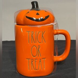 Rae Dunn Trick or Treat Halloween Mug with topper